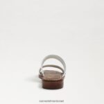 נשים הַנעָלָה Sam Edelman סנדל שקופיות Haydee עור לבן 4XL22X573 - Image 5