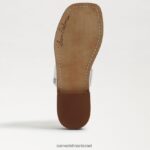 נשים הַנעָלָה Sam Edelman סנדל שקופיות Haydee עור לבן 4XL22X573 - Image 6