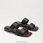 נשים הַנעָלָה Sam Edelman סנדל שקופיות Haydee עור שחור 4XL22X572