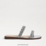 נשים הַנעָלָה Sam Edelman סנדל שקופיות inette כסף רך 4XL22X693 - Image 2