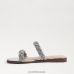 נשים הַנעָלָה Sam Edelman סנדל שקופיות inette כסף רך 4XL22X693 - Image 4