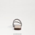 נשים הַנעָלָה Sam Edelman סנדל שקופיות inette כסף רך 4XL22X693 - Image 5