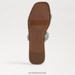 נשים הַנעָלָה Sam Edelman סנדל שקופיות inette כסף רך 4XL22X693 - Image 6