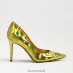 נשים הַנעָלָה Sam Edelman עקב אצבע מחודד לוז מימוזה זהב מתכתי 4XL22X155 - Image 2