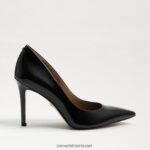 נשים הַנעָלָה Sam Edelman עקב אצבע מחודד לוז פטנט שחור 4XL22X159 - Image 2