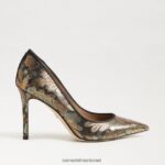 נשים הַנעָלָה Sam Edelman עקב אצבע מחודד לוז בְּרוֹנזָה 4XL22X138 - Image 2