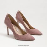 נשים הַנעָלָה Sam Edelman עקב אצבע מחודד לוז ורד טרקוטה 4XL22X145