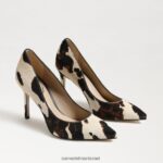 נשים הַנעָלָה Sam Edelman עקב אצבע מחודד לוז גבול חום 4XL22X148