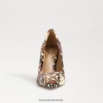 נשים הַנעָלָה Sam Edelman עקב אצבע מחודד לוז שנהב מולטי קטיפה 4XL22X135 - Image 3