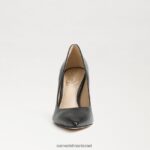 נשים הַנעָלָה Sam Edelman עקב אצבע מחודד לוז עור שחור 4XL22X146 - Image 3