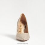 נשים הַנעָלָה Sam Edelman עקב אצבע מחודד לוז רשת זהב בהיר 4XL22X136 - Image 3