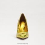 נשים הַנעָלָה Sam Edelman עקב אצבע מחודד לוז מימוזה זהב מתכתי 4XL22X155 - Image 3