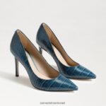 נשים הַנעָלָה Sam Edelman עקב אצבע מחודד לוז אינדיגו פראי 4XL22X149