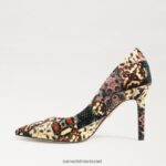 נשים הַנעָלָה Sam Edelman עקב אצבע מחודד לוז שנהב מולטי קטיפה 4XL22X135 - Image 4
