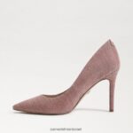 נשים הַנעָלָה Sam Edelman עקב אצבע מחודד לוז ורד טרקוטה 4XL22X145 - Image 4