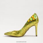 נשים הַנעָלָה Sam Edelman עקב אצבע מחודד לוז מימוזה זהב מתכתי 4XL22X155 - Image 4