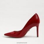 נשים הַנעָלָה Sam Edelman עקב אצבע מחודד לוז עור פטנט אדום אודם 4XL22X161 - Image 4