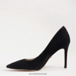 נשים הַנעָלָה Sam Edelman עקב אצבע מחודד לוז זמש שחור 4XL22X162 - Image 4