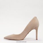 נשים הַנעָלָה Sam Edelman עקב אצבע מחודד לוז קפוצ'ינו זמש 4XL22X163 - Image 4