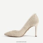 נשים הַנעָלָה Sam Edelman עקב אצבע מחודד לוז שֶׁנהָב 4XL22X139 - Image 4