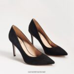 נשים הַנעָלָה Sam Edelman עקב אצבע מחודד לוז זמש שחור 4XL22X162
