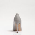 נשים הַנעָלָה Sam Edelman עקב אצבע מחודד לוז עור אפור חלוקי נחל 4XL22X151 - Image 5