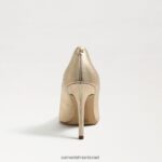 נשים הַנעָלָה Sam Edelman עקב אצבע מחודד לוז עור עלי זהב 4XL22X152 - Image 5
