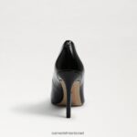 נשים הַנעָלָה Sam Edelman עקב אצבע מחודד לוז פטנט שחור 4XL22X159 - Image 5