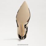נשים הַנעָלָה Sam Edelman עקב אצבע מחודד לוז גבול חום 4XL22X148 - Image 6