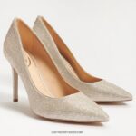 נשים הַנעָלָה Sam Edelman עקב אצבע מחודד לוז רשת זהב בהיר 4XL22X136 - Image 7