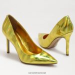 נשים הַנעָלָה Sam Edelman עקב אצבע מחודד לוז מימוזה זהב מתכתי 4XL22X155 - Image 7