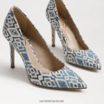 נשים הַנעָלָה Sam Edelman עקב אצבע מחודד לוז רב כחול 4XL22X143 - Image 7