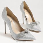 נשים הַנעָלָה Sam Edelman עקב אצבע מחודדת חלקה כסף רך 4XL22X754 - Image 7