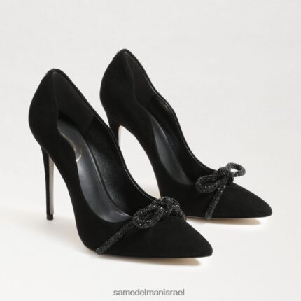 נשים הַנעָלָה Sam Edelman עקב אצבע מחודדת חלקה זמש שחור 4XL22X755
