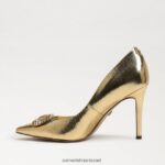 נשים הַנעָלָה Sam Edelman עקב בוהן מחודד לוז קורן זהב ענבר 4XL22X656 - Image 4