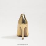 נשים הַנעָלָה Sam Edelman עקב בוהן מחודד לוז קורן זהב ענבר 4XL22X656 - Image 5