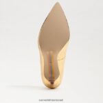 נשים הַנעָלָה Sam Edelman עקב בוהן מחודד לוז קורן זהב ענבר 4XL22X656 - Image 6