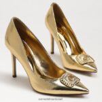 נשים הַנעָלָה Sam Edelman עקב בוהן מחודד לוז קורן זהב ענבר 4XL22X656 - Image 7