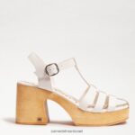 נשים הַנעָלָה Sam Edelman עקב בלוק בלוק מרגריט לבן 4XL22X658 - Image 2