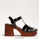 נשים הַנעָלָה Sam Edelman עקב בלוק בלוק מרגריט פטנט שחור 4XL22X660 - Image 2