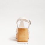 נשים הַנעָלָה Sam Edelman עקב בלוק בלוק מרגריט לבן 4XL22X658 - Image 5