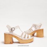 נשים הַנעָלָה Sam Edelman עקב בלוק בלוק מרגריט לבן 4XL22X658 - Image 7