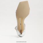 נשים הַנעָלָה Sam Edelman עקב החתלתול של רייל כסף רך 4XL22X677 - Image 6