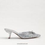 נשים הַנעָלָה Sam Edelman עקב חתלתול בריט סיור כסף רך 4XL22X588 - Image 2