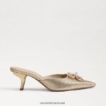 נשים הַנעָלָה Sam Edelman עקב חתלתול בריט סיור זהב ענבר 4XL22X589 - Image 2