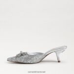 נשים הַנעָלָה Sam Edelman עקב חתלתול בריט סיור כסף רך 4XL22X588 - Image 4