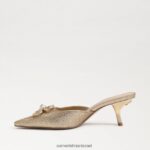 נשים הַנעָלָה Sam Edelman עקב חתלתול בריט סיור זהב ענבר 4XL22X589 - Image 4