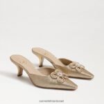 נשים הַנעָלָה Sam Edelman עקב חתלתול בריט סיור זהב ענבר 4XL22X589