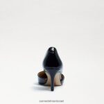 נשים הַנעָלָה Sam Edelman עקב חתלתול מחודדת ג'ינה פטנט שחור 4XL22X552 - Image 5