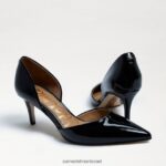 נשים הַנעָלָה Sam Edelman עקב חתלתול מחודדת ג'ינה פטנט שחור 4XL22X552 - Image 7